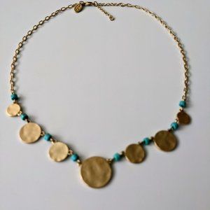 Loft Outlet - Gold Necklace with Turquoise Beads